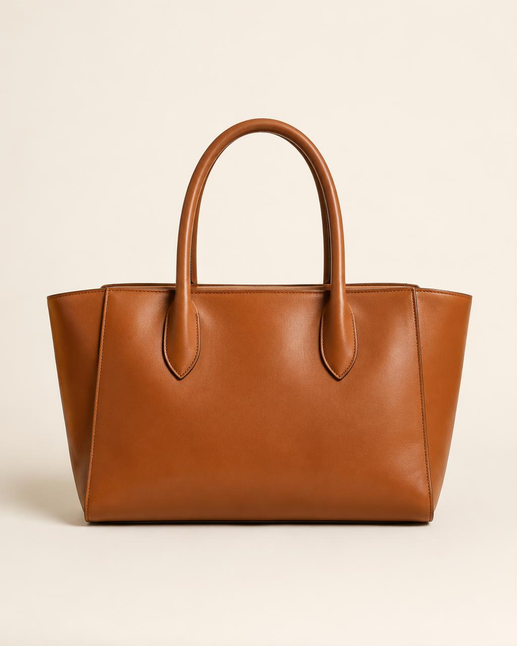 Aurelle Tote — Structured tote in smooth calf